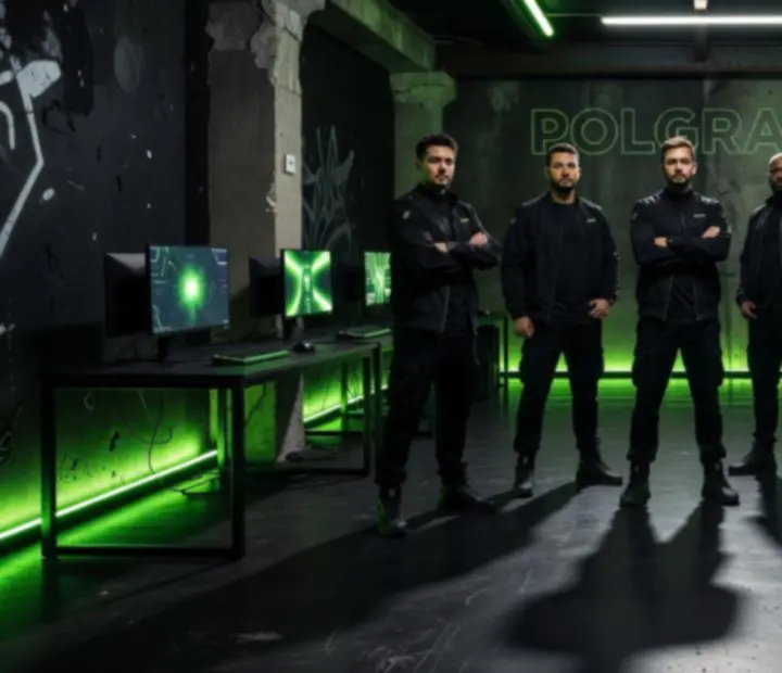 Zespół Polgrada podczas brutalnego kasynowego show na evencie